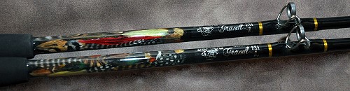 Saltwater XLH70KV Conventional and Spin Series Custom Graphite Fishing Rods